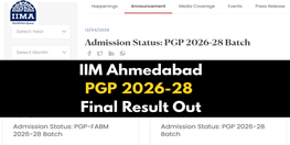 IIM Ahmedabad PGP 2026 28 Final Result Out